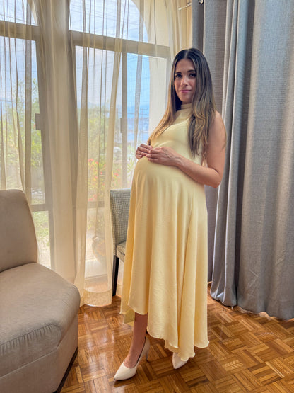 Vestido de maternidad Sonia, Amarillo pastel