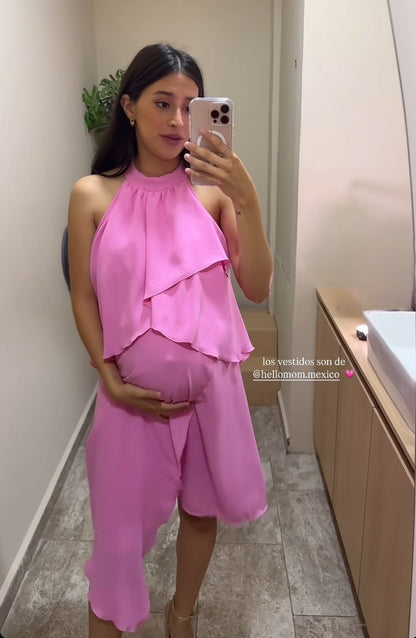 Vestido de maternidad y lactancia Ariel, rosa gum M