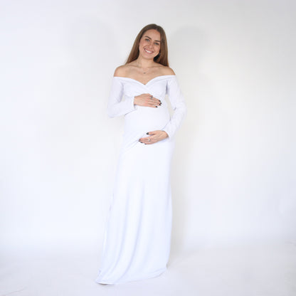 Vestido de maternidad sesión, Ritta blanco M