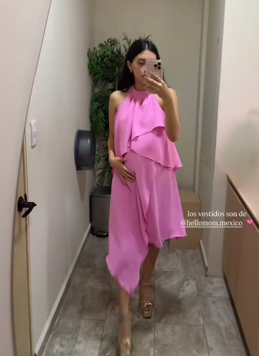 Vestido de maternidad y lactancia Ariel, rosa gum