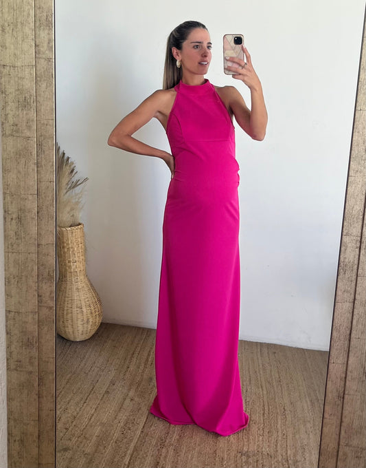 Vestido de maternidad Eugenia, Rosa Barbie CH