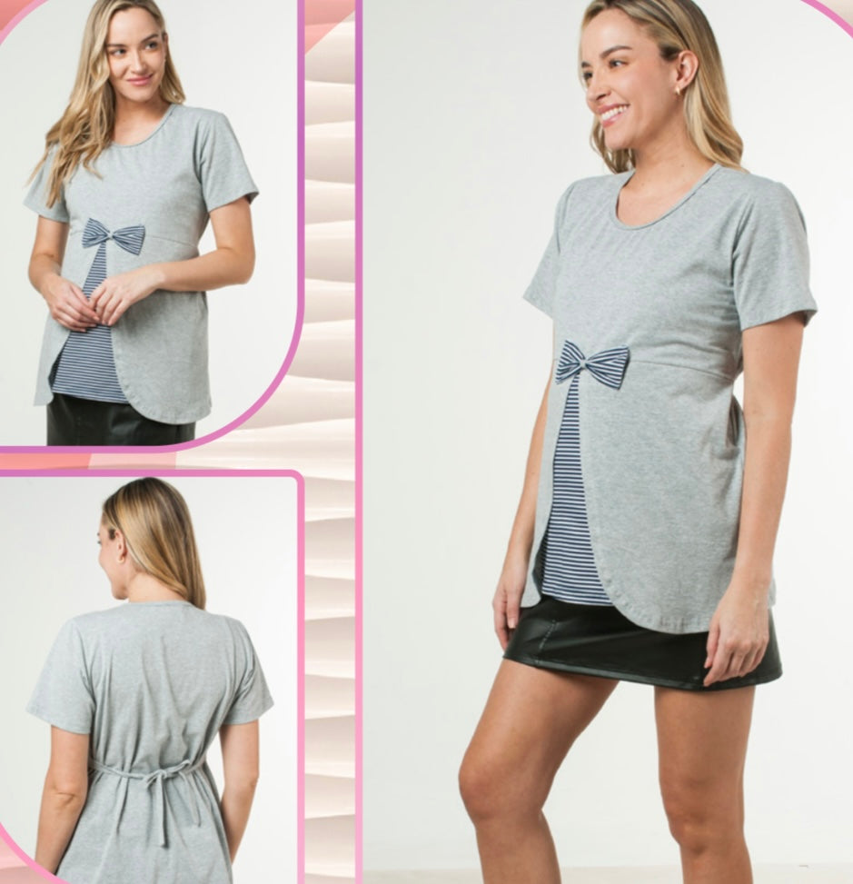 Blusa licra algodón moño