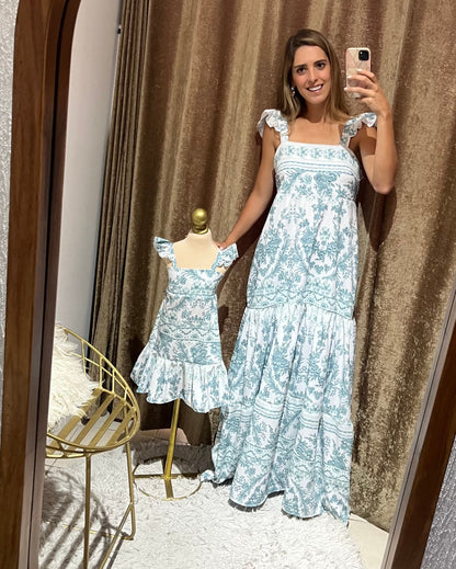 Vestidos “Matching outfit” Dalia Olanes, Garigoleado CH mamá y niña 12 meses