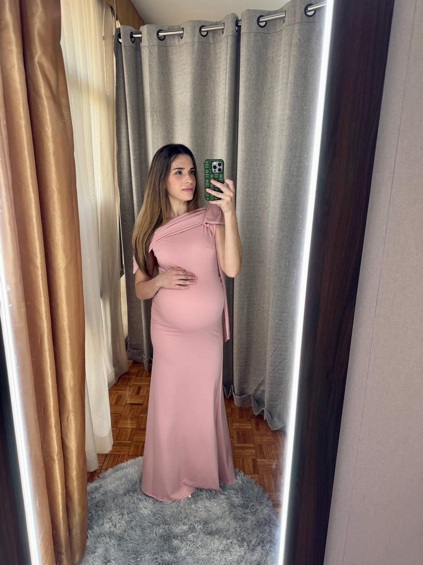 Vestido de maternidad Roberta, rosa neopreno M