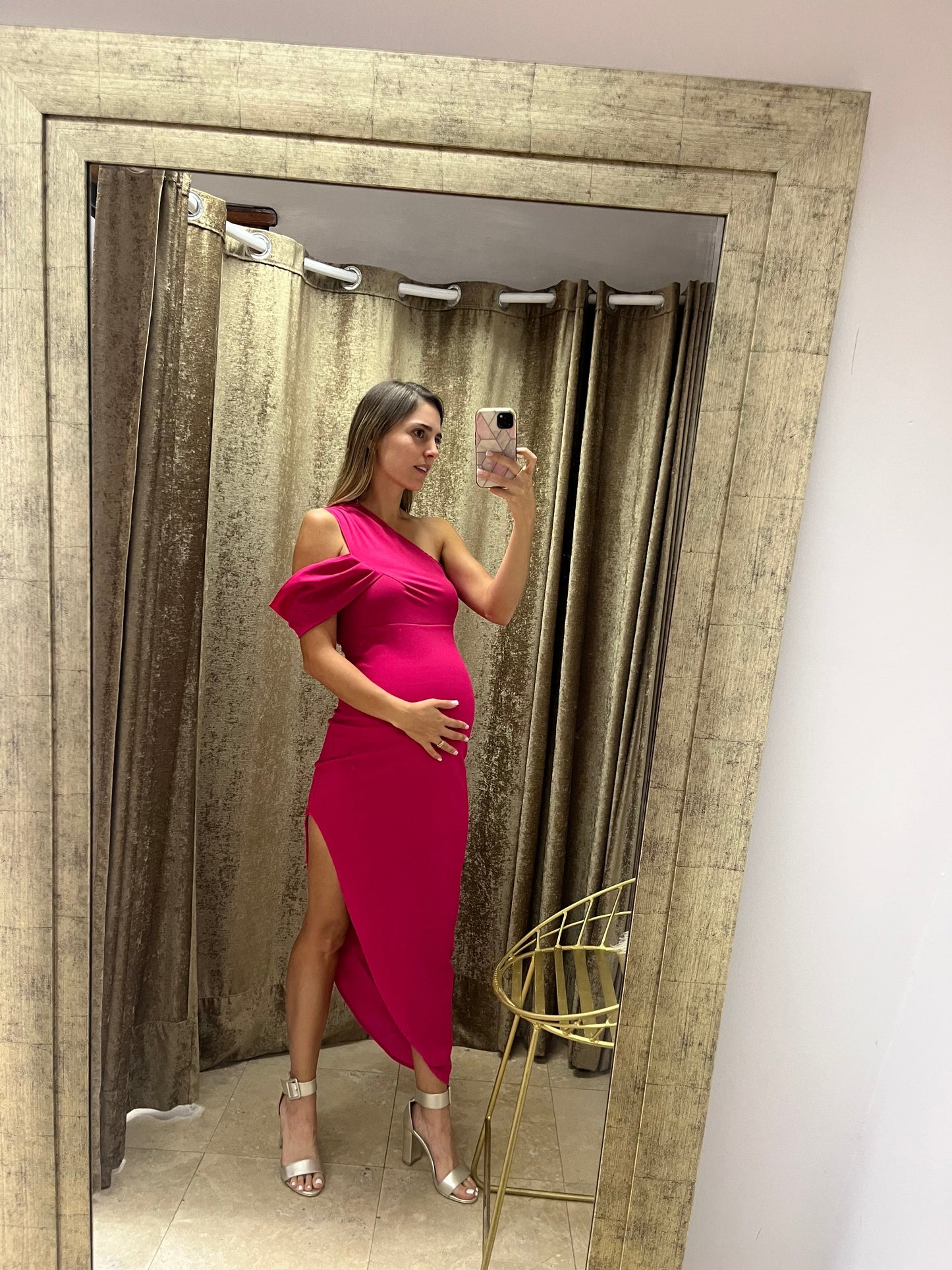 Vestido de maternidad, Ágata rosa barbie CH, G y XG