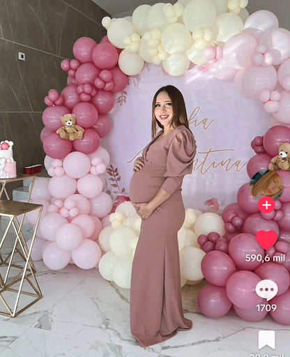 Vestido maternidad Yuridia rosa quemado G