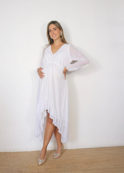 Vestido de maternidad Sofia /Carlota, Ivory Puntos G