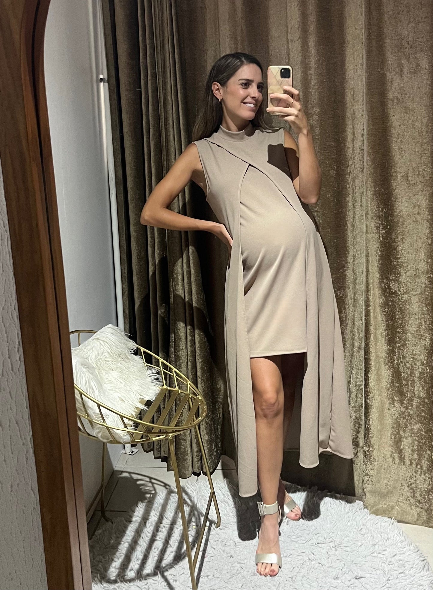 Vestido de maternidad, Elena beige CH y M