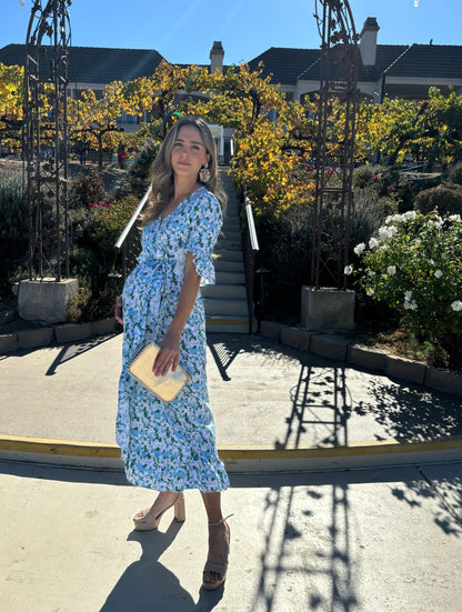 Vestido de maternidad, Úrsula florecitas azules CH, M