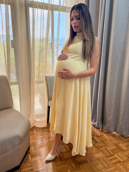 Vestido de maternidad Sonia, Amarillo pastel