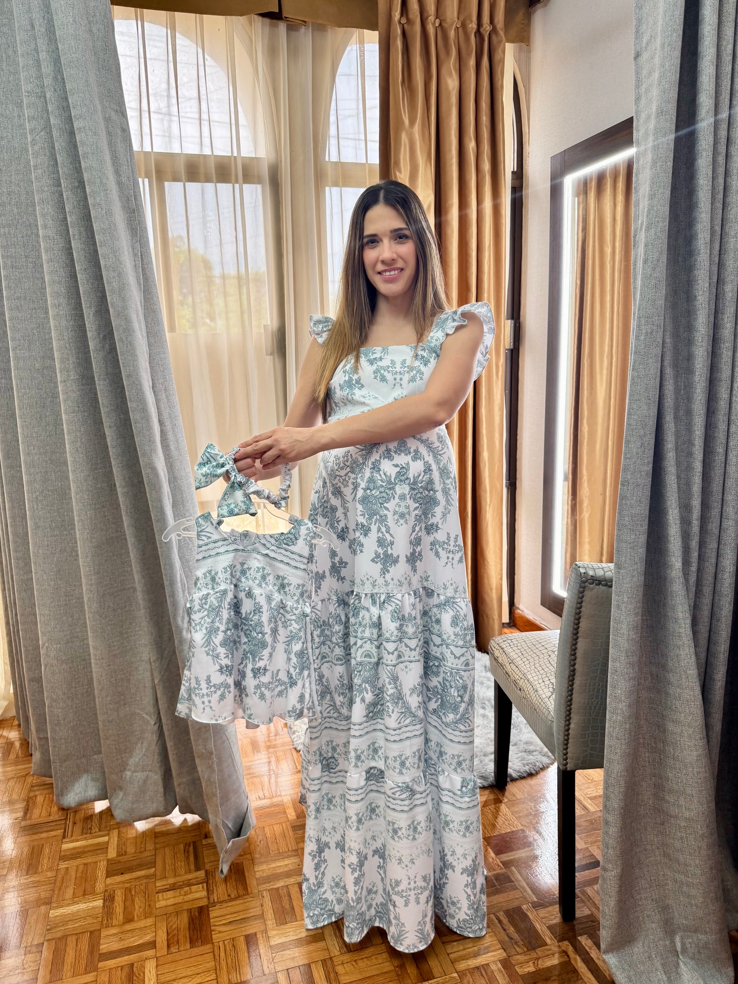 Vestidos “Matching outfit” Dalia Olanes, Garigoleado CH mamá y niña 12 meses