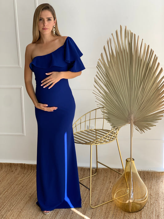 Vestido de maternidad Astrid, azul imperial CH