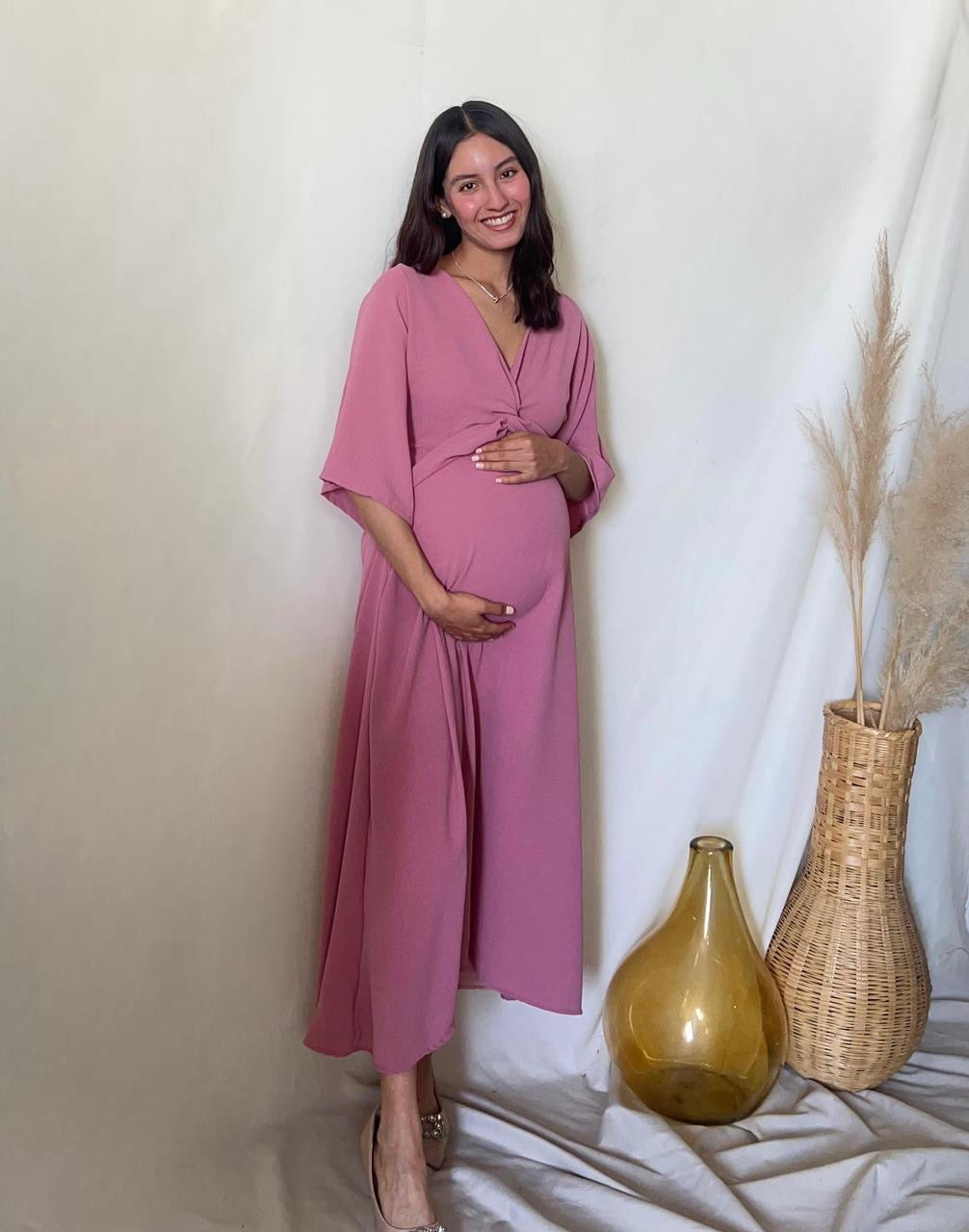 Vestido de maternidad Alicia Rosa Quemado