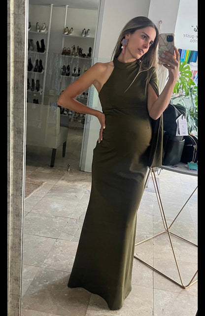 Vestido de maternidad Carola, verde olivo CH, M