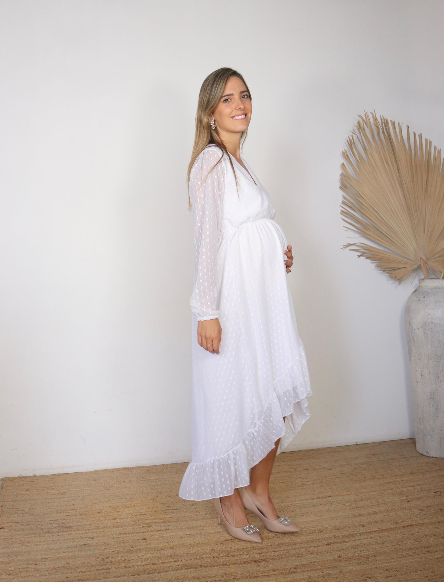 Vestido de maternidad Sofia /Carlota, Ivory Puntos G