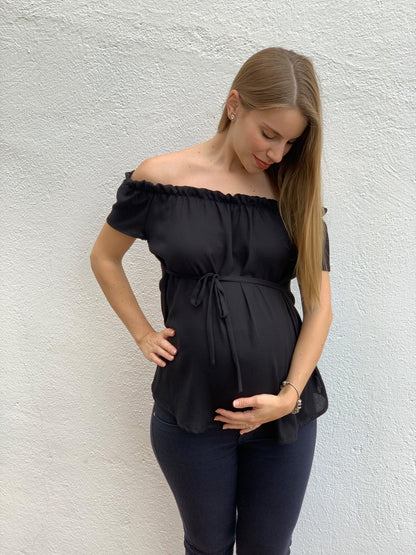 Blusa de maternidad, Emma Negro G y XG