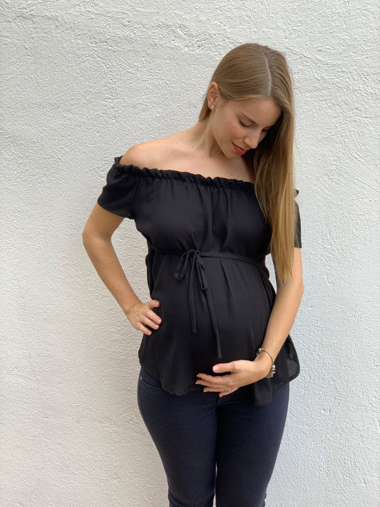Blusa de maternidad, Emma Negro G y XG