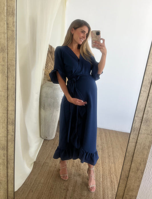 Vestido de maternidad Ursula, Azul Marino M