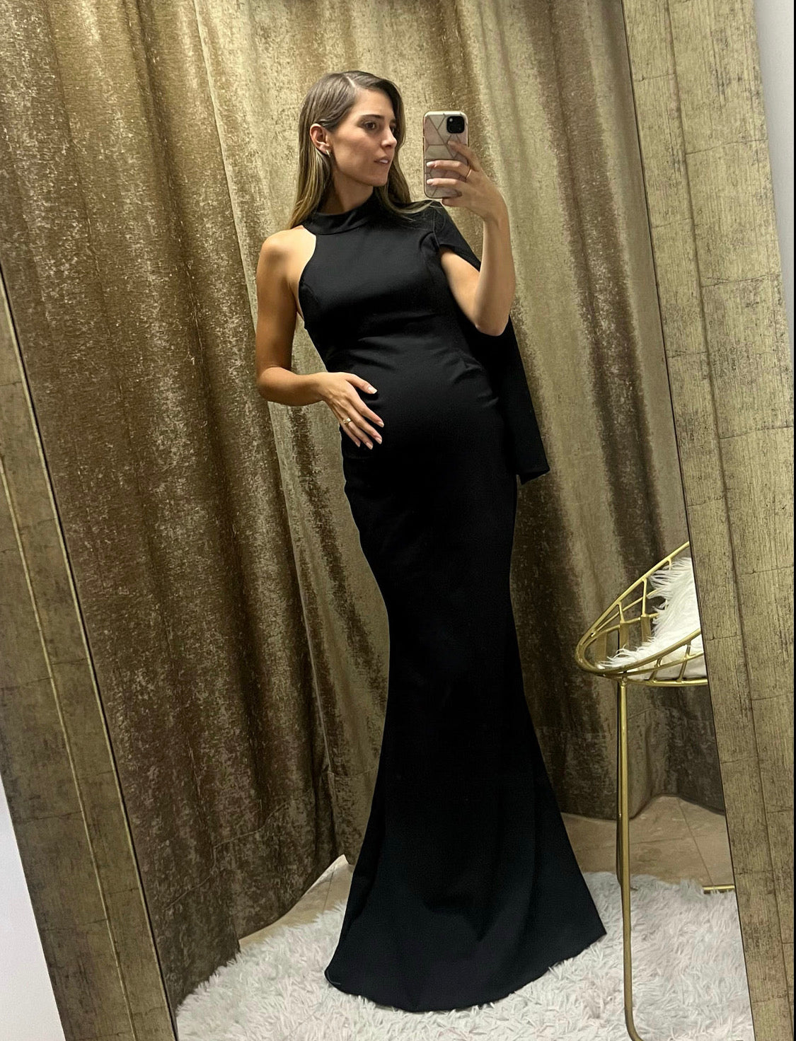Vestido de maternidad Carola, negro CH, G y XG