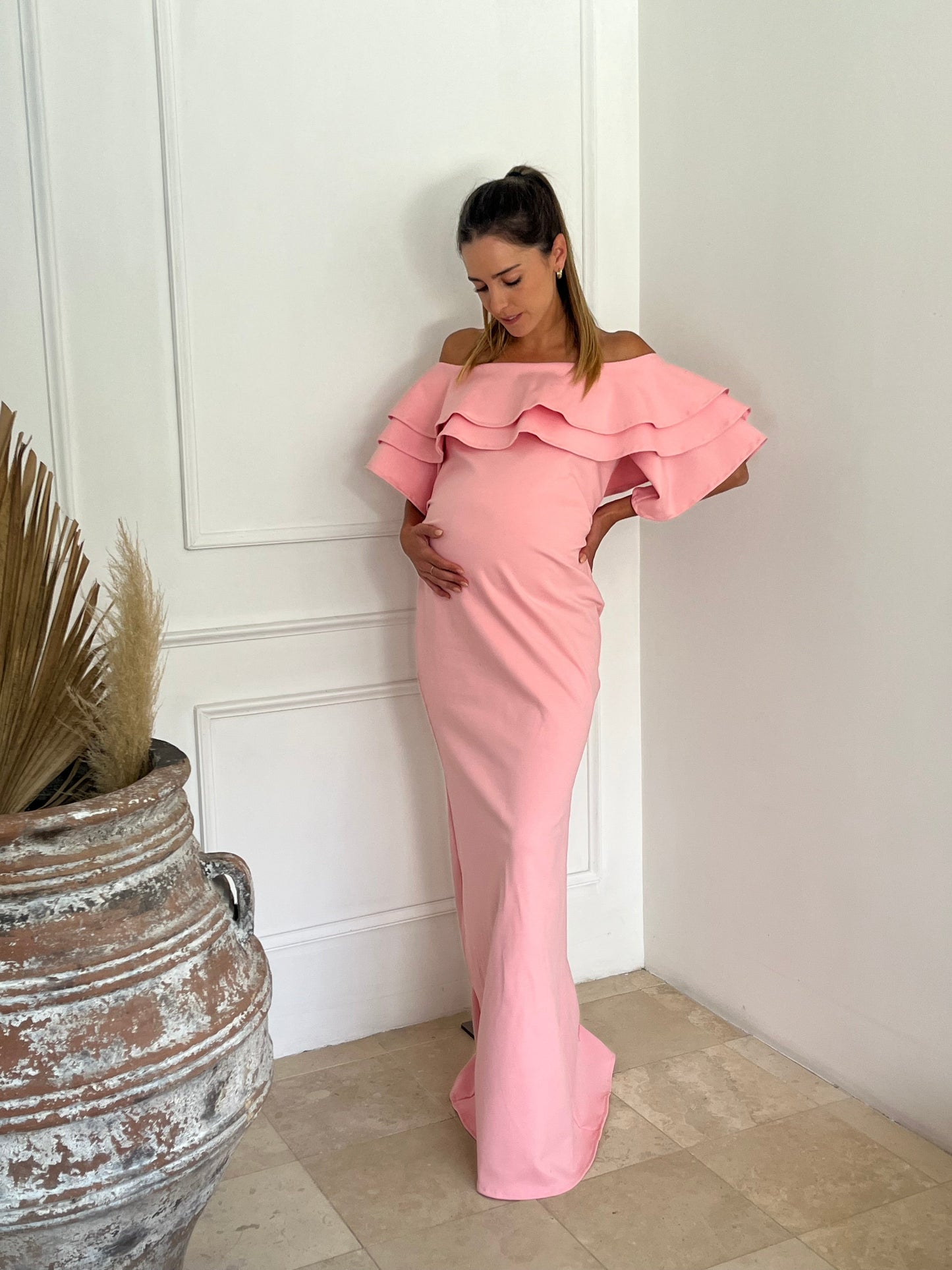 Vestido de maternidad, Alejandra rosa claro