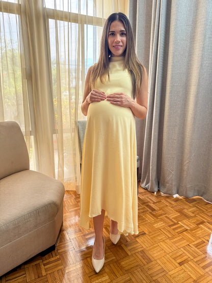 Vestido de maternidad Sonia, Amarillo pastel