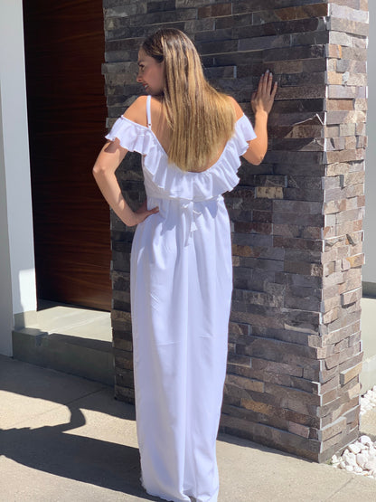 Vestido de maternidad Dayana blanco CH y XG