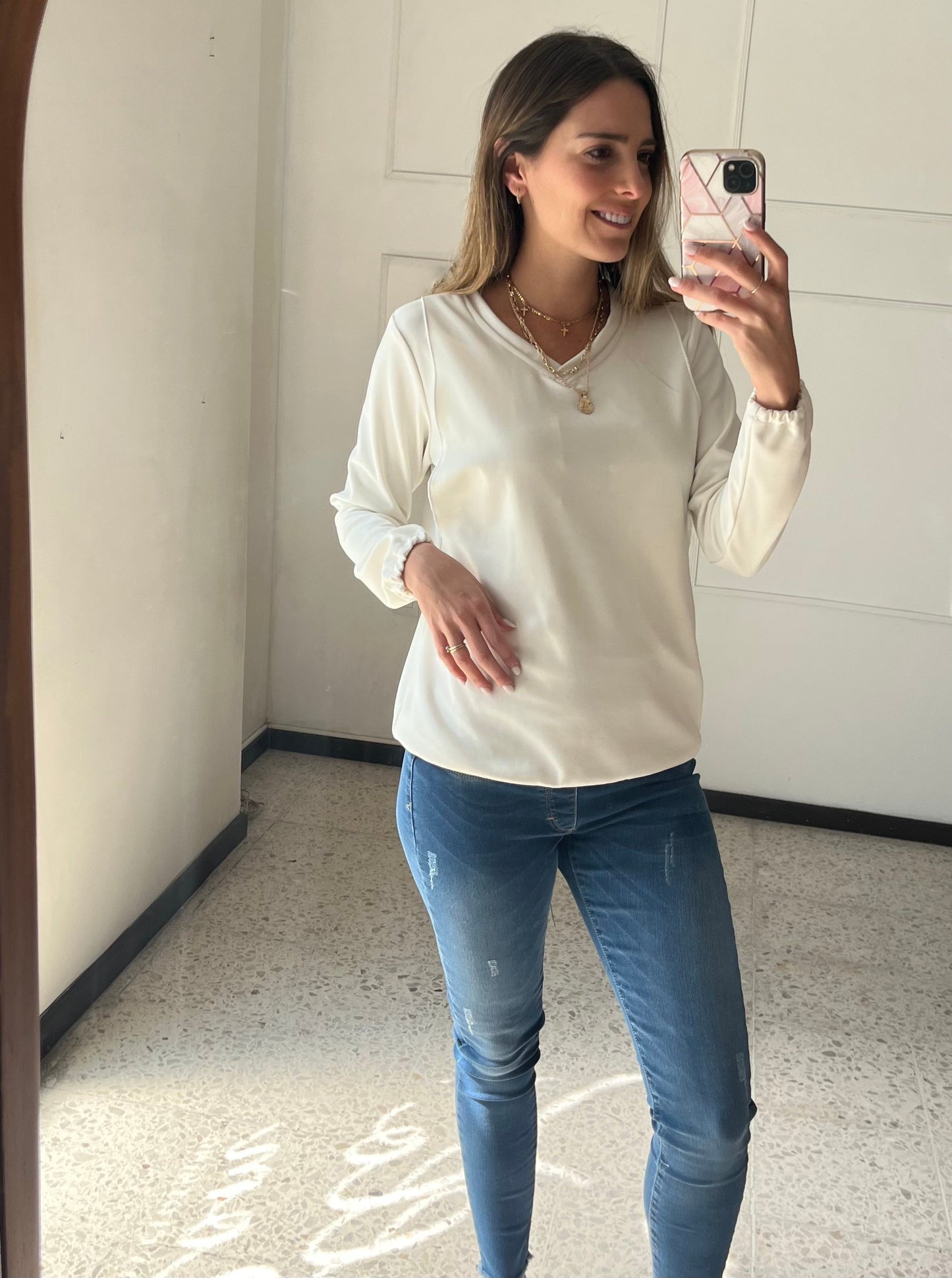 Sueter/blusa Daniela ivory