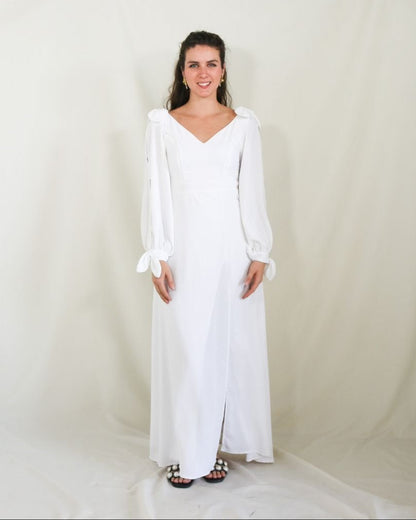 Vestido Nallely de lactancia blanco CH