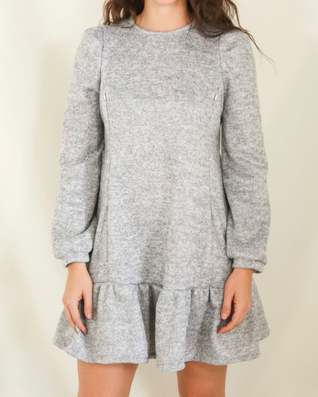Vestido maternidad y lactancia, Lourdes gris caliente XG