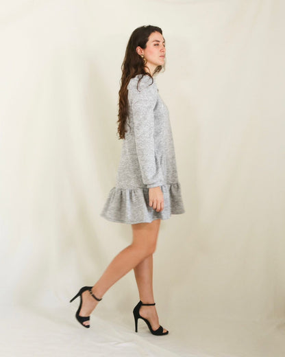 Vestido maternidad y lactancia, Lourdes gris caliente XG