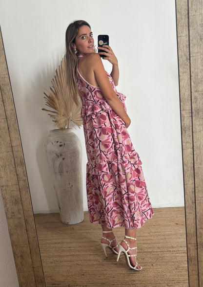 Vestido de maternidad, Victoria rosa tallos