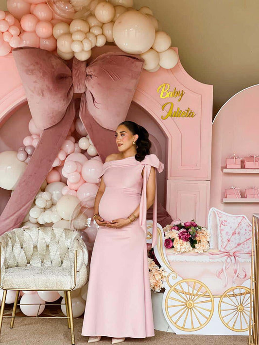 Vestido de maternidad Roberta, rosa neopreno M