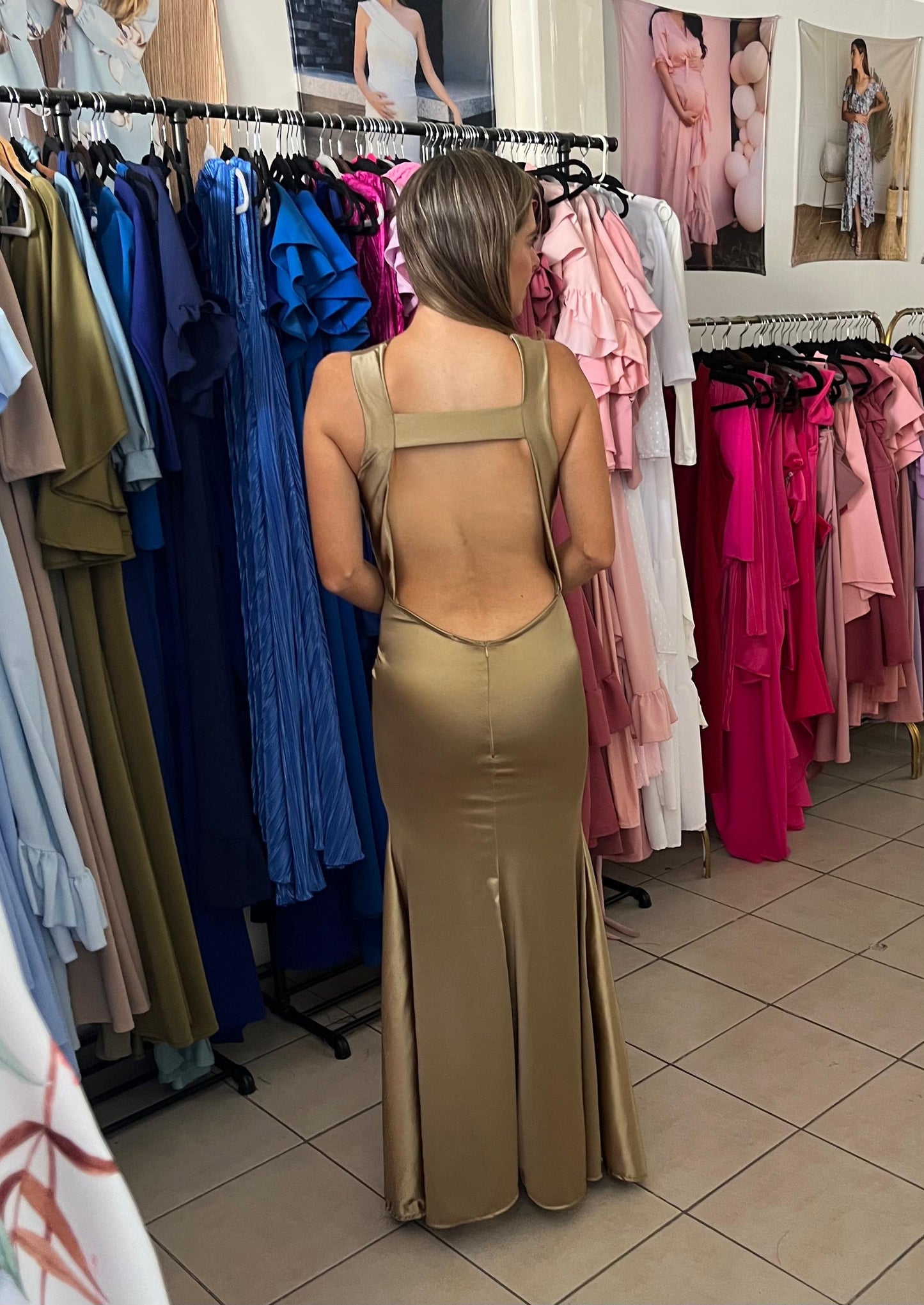 Vestido de maternidad, Anabella dorado