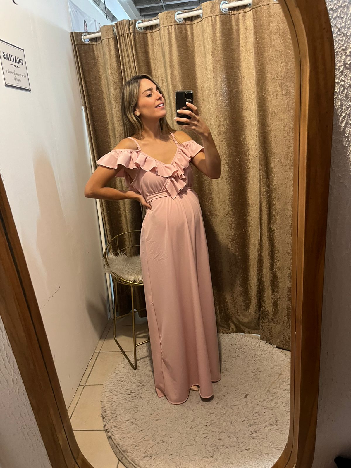 Vestido maternidad, Dayana rosa palo