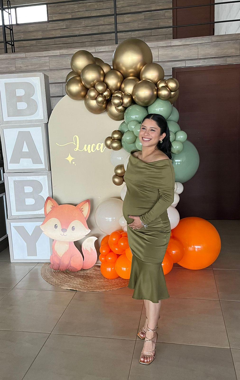 Vestido de maternidad, Alondra verde olivo