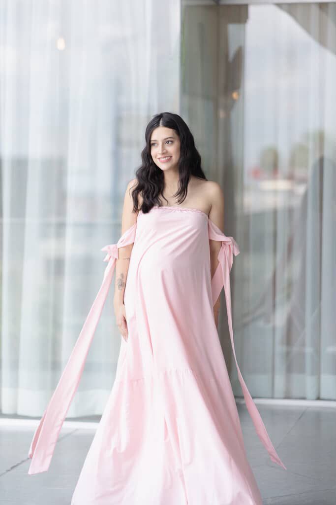 Vestido de maternidad, Kalisi rosa claro CH y M