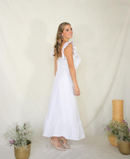Vestido Osiris de maternidad y lactancia blanco encaje
