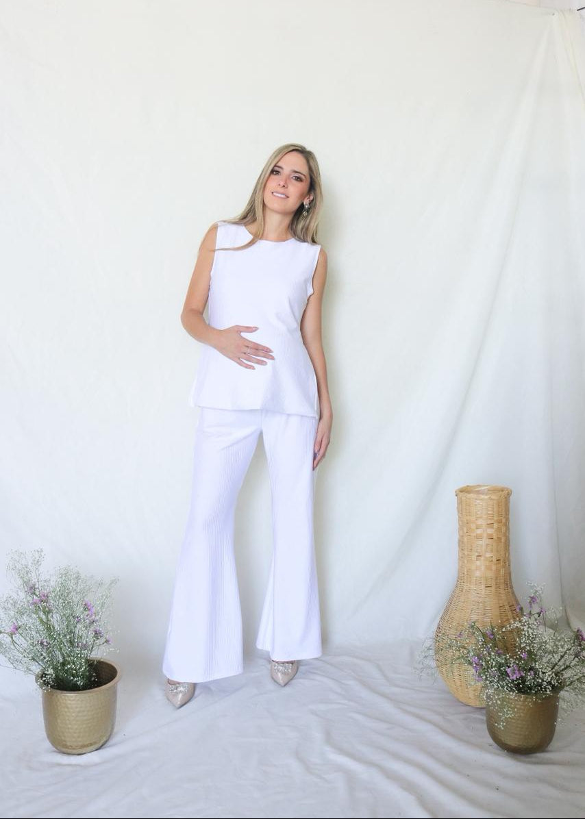 Conjunto de maternidad Cinthya, blanco CH
