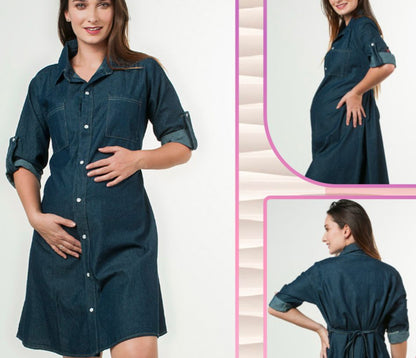 Vestido de maternidad mezclilla