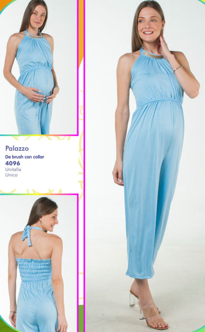 Jumpsuit de maternidad con collar (varios colores)