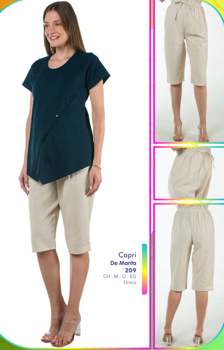 Capris de maternidad (varios colores)