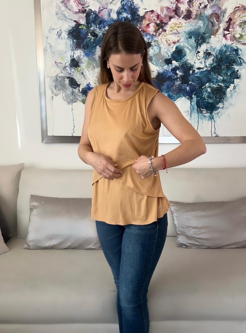 Blusa de lactancia y maternidad, Gisela granola