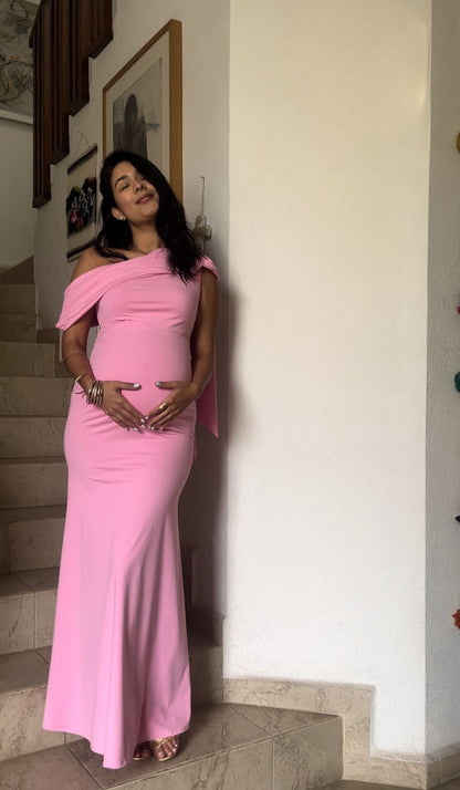 Vestido de maternidad Roberta, rosa maiot