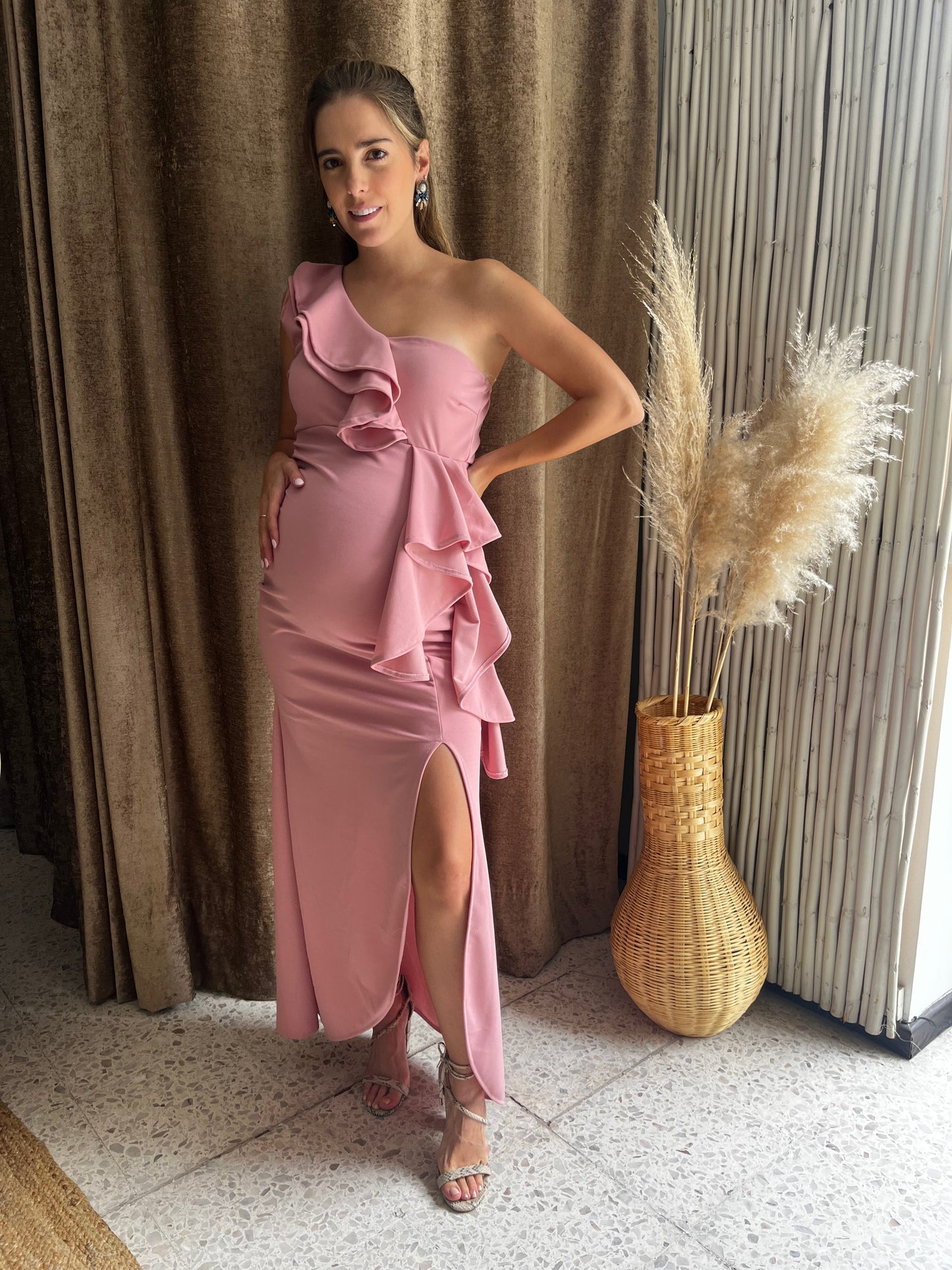 Vestido de maternidad, Britany rosa fuerte M
