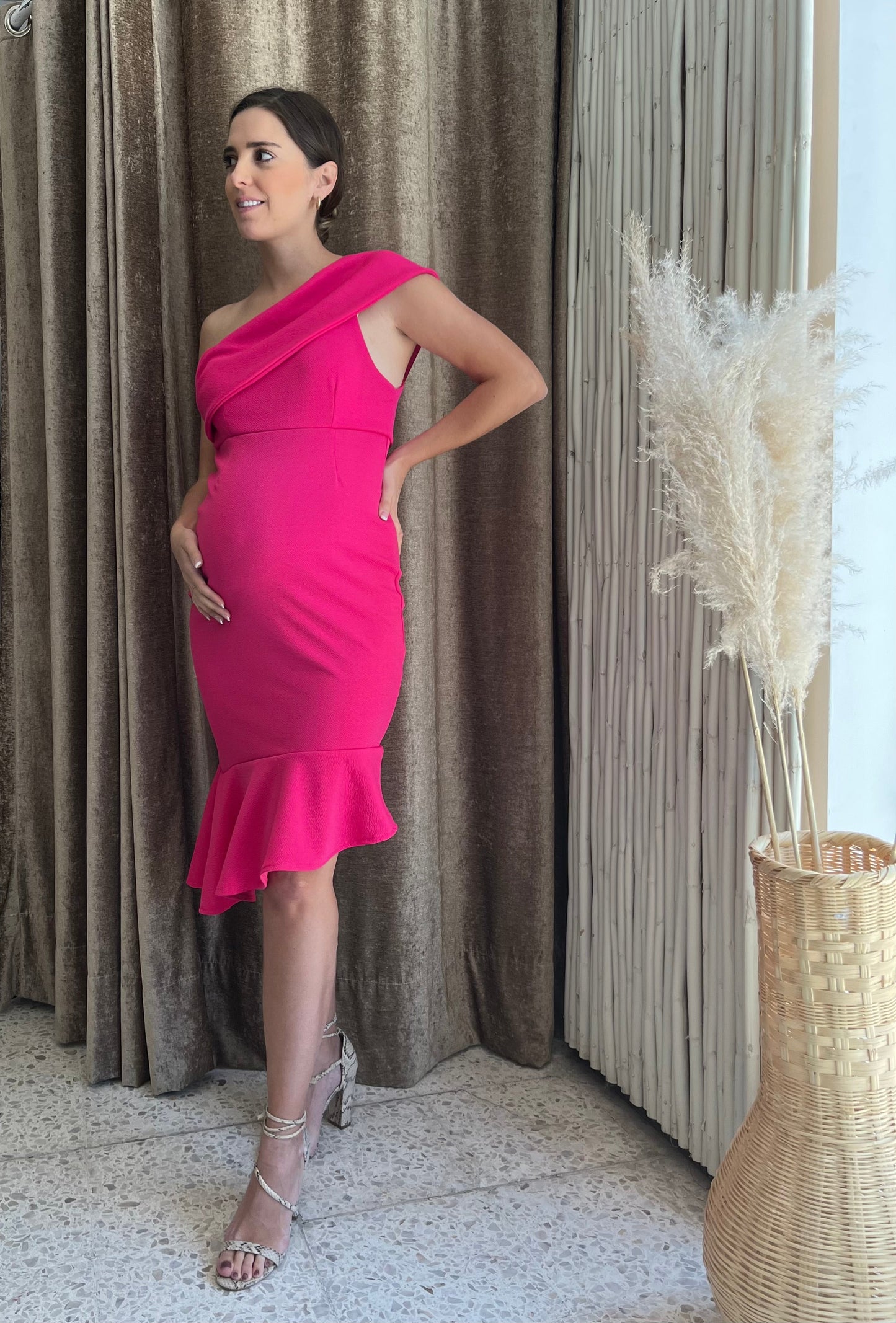 Vestido de maternidad María José rosa barbie CH