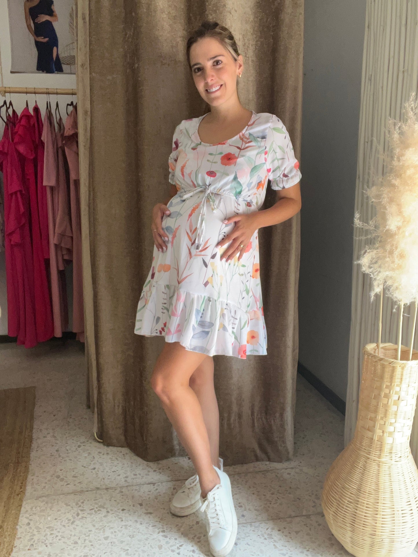 Vestido de lactancia, Hanna flores pasteles G