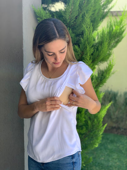 Blusa de lactancia, Andy blanca CH, M y XG