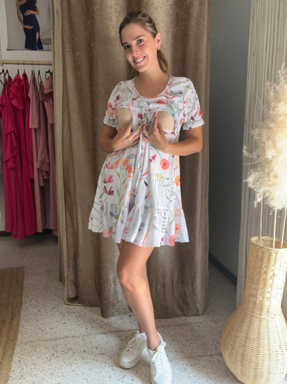 Vestido de lactancia, Hanna flores pasteles G
