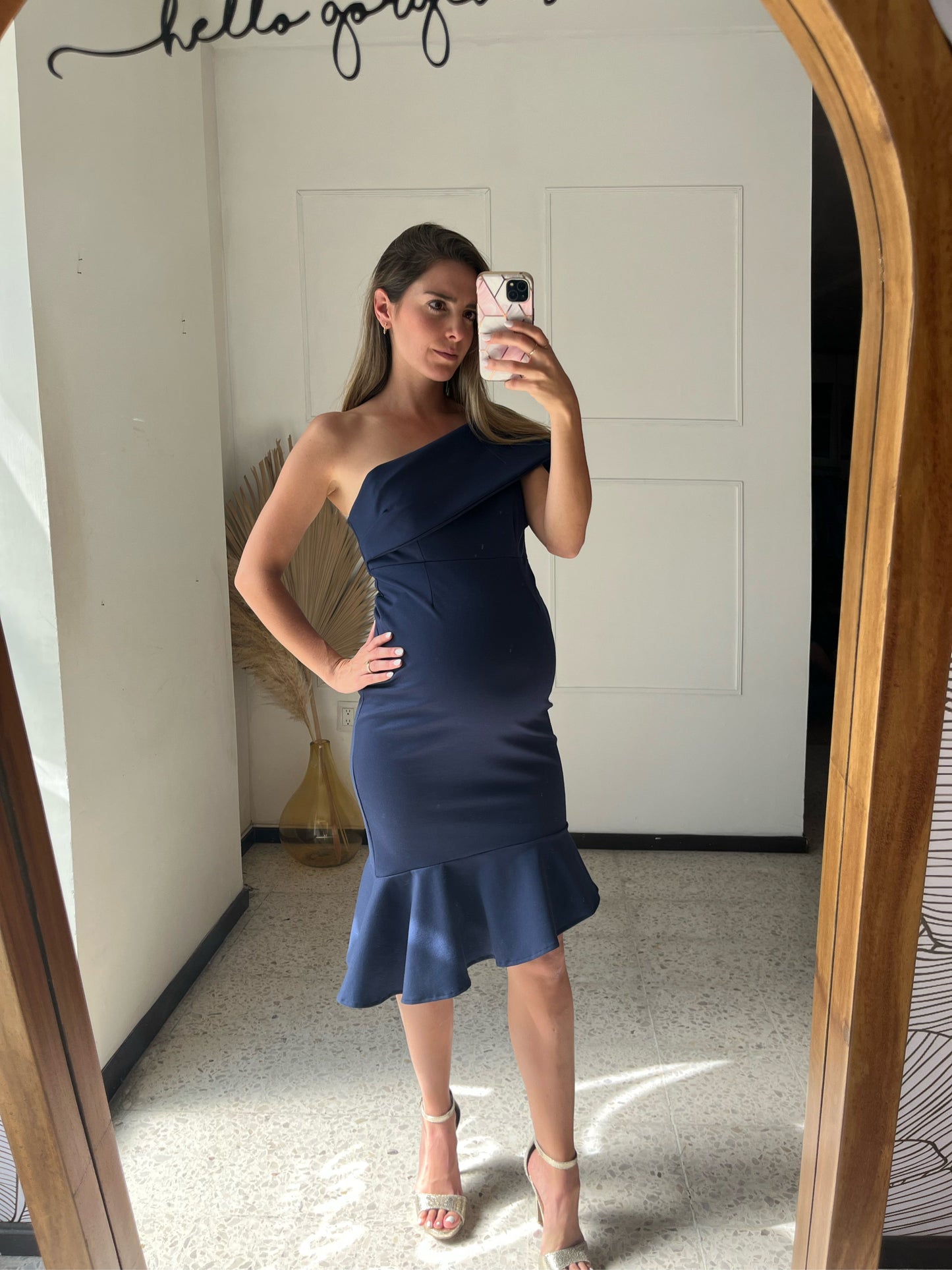 Vestido de maternidad, María José azul marino M & XG